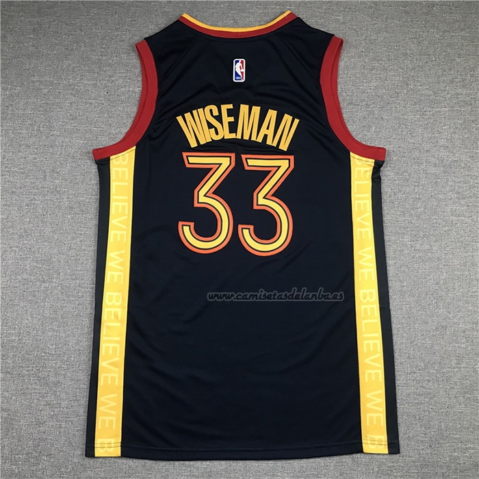 Camiseta Golden State Warriors James Wiseman NO 33 Ciudad 2020-21 Azul